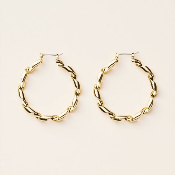 kate spade Jewelry - NWT Kate Spade x Target Gold metal twisted Hoop Earrings